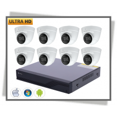 HDCVI Safire Smart Artificial Intelligence Full Hd 5 Mpx Videoovervågning Turret Kamera Sæt 8
